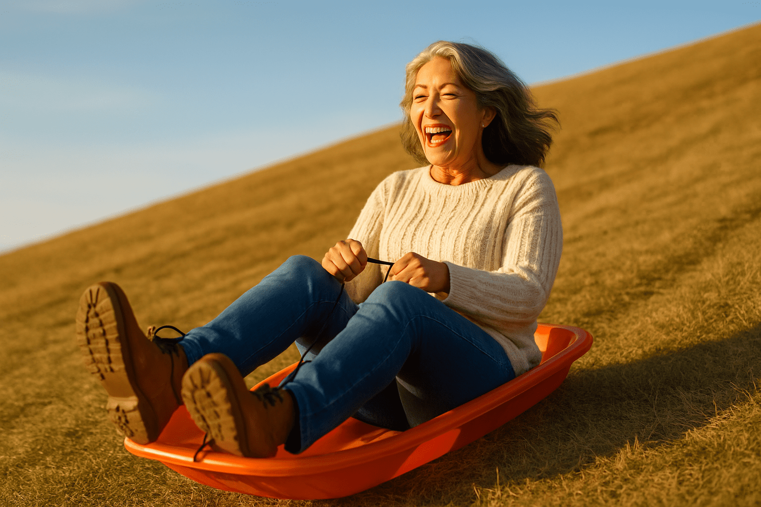 Confident Woman Walking on the Beach – Embracing Live After Depleted Menopause Sex Drive